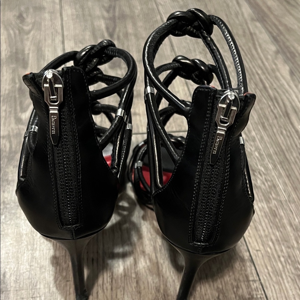 Cesare Paciotti Black Strappy Heels - Picture 4 of 10